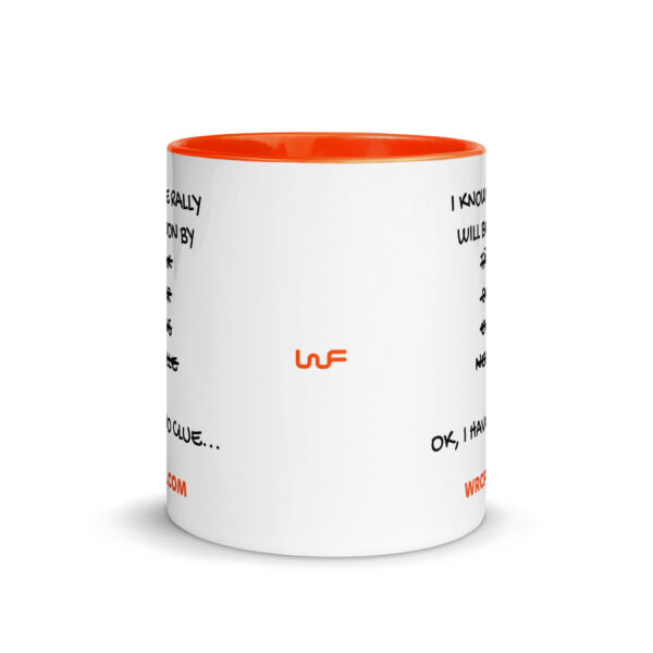 "I Know" Orange Mug - Image 3